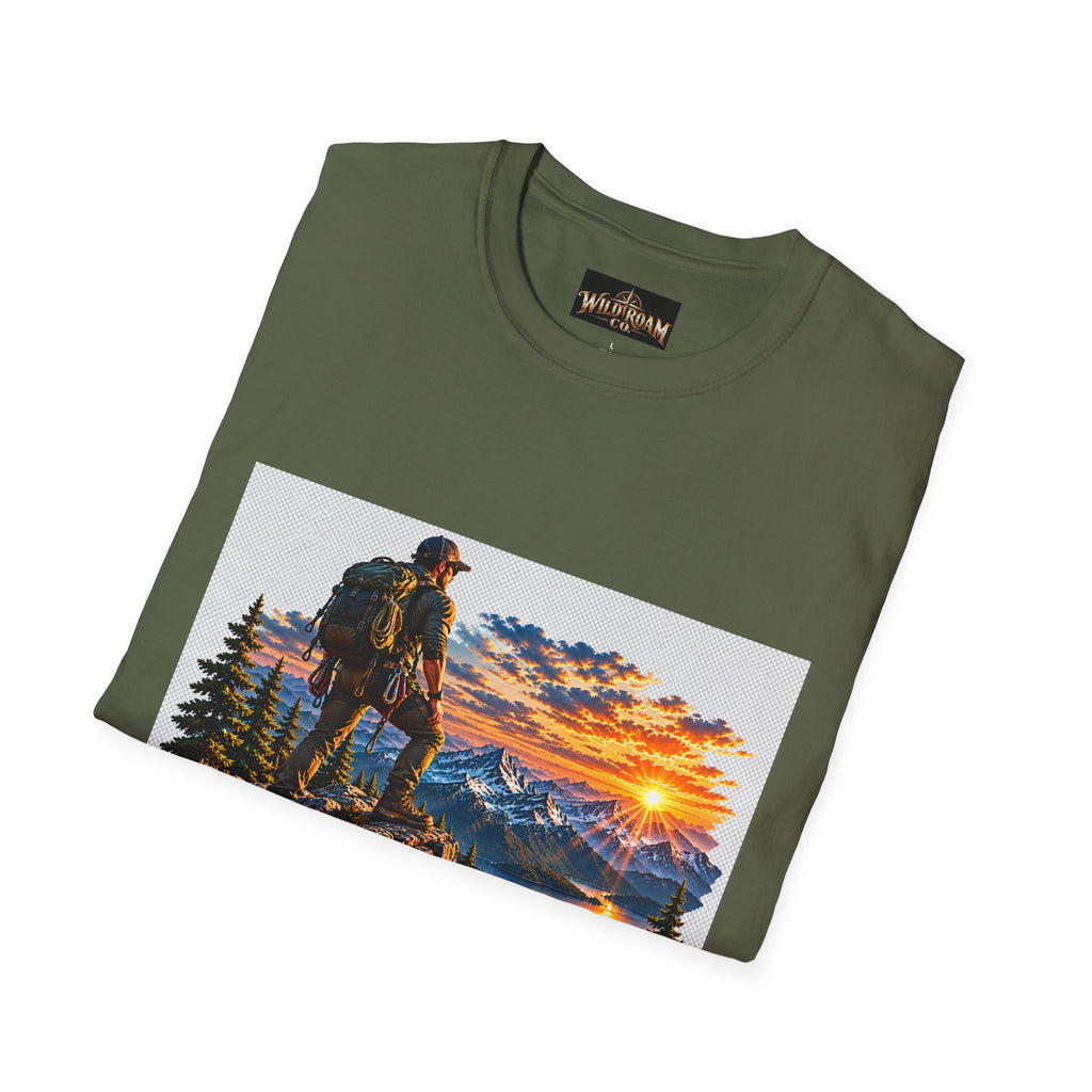 Men's Peak Sunset Graphic Tee--Wild Roam Co Mountain Sunset Tee