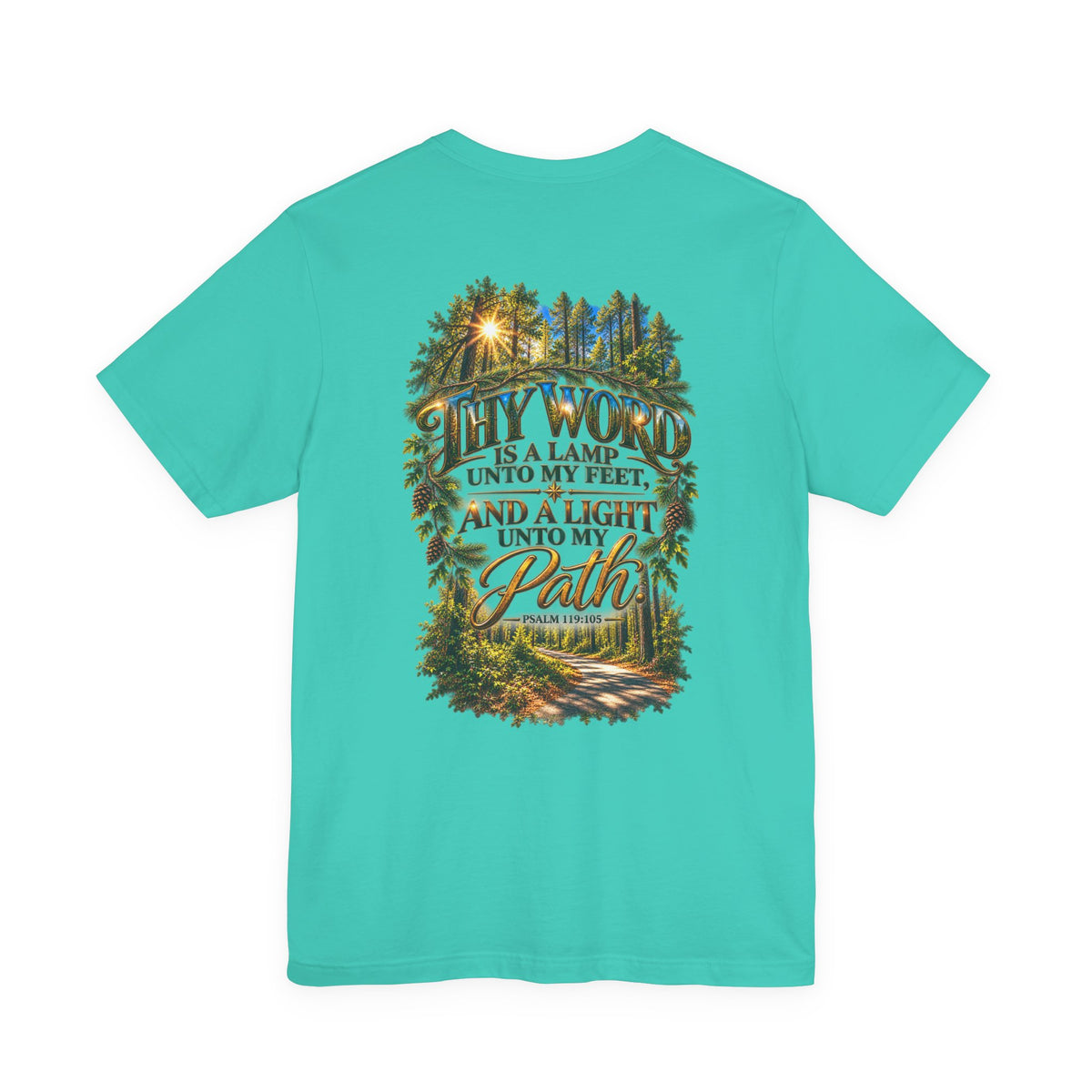 Wild Roam Co Unisex Tee-Psalms 119:105 Nature Path