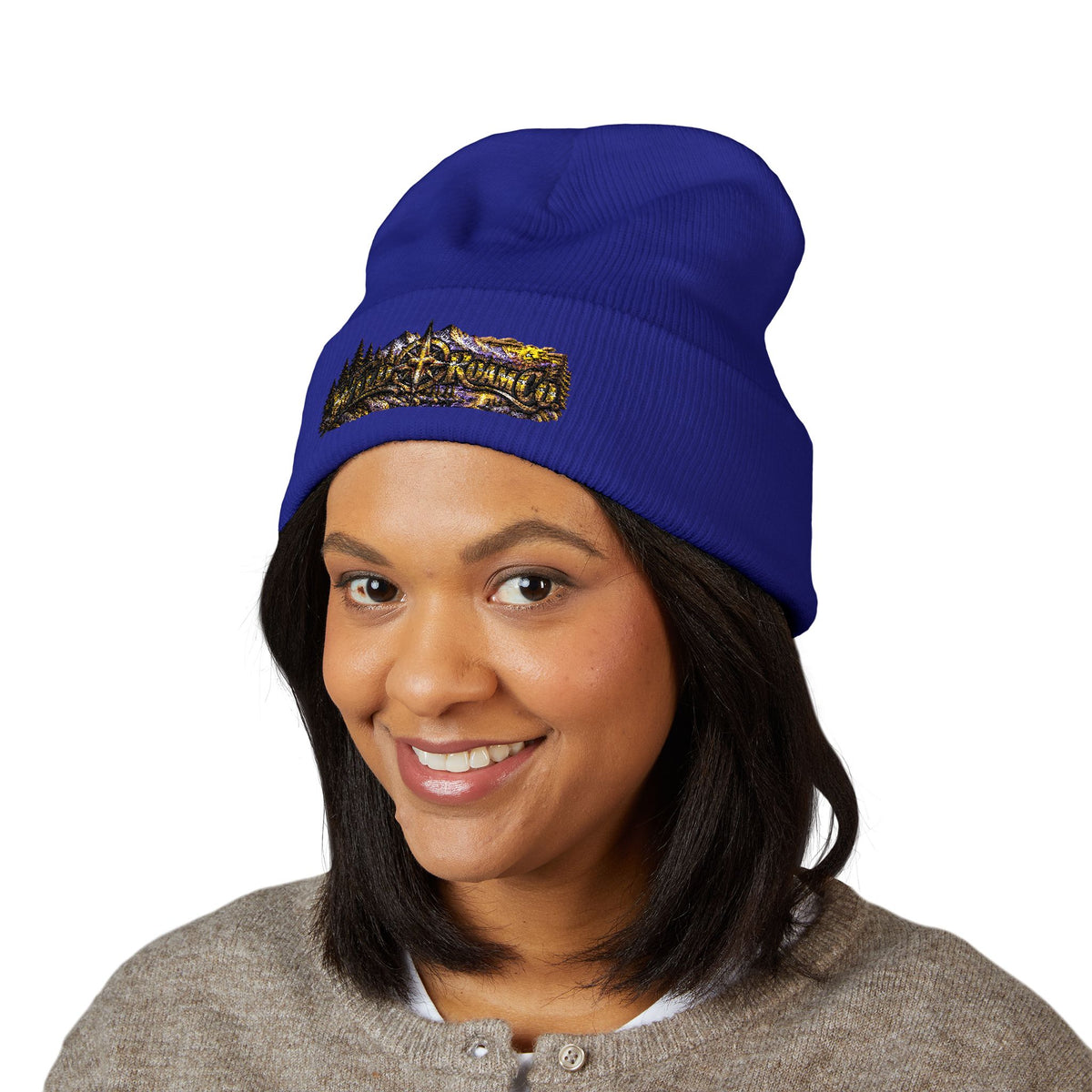 Wild & Free Embroidered Cuffed Beanie