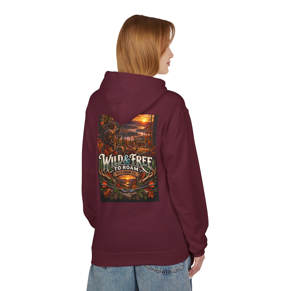 Wild & Free Hoodie — 'Wild & Free To Roam' Outdoor Bow Adventure Pullover
