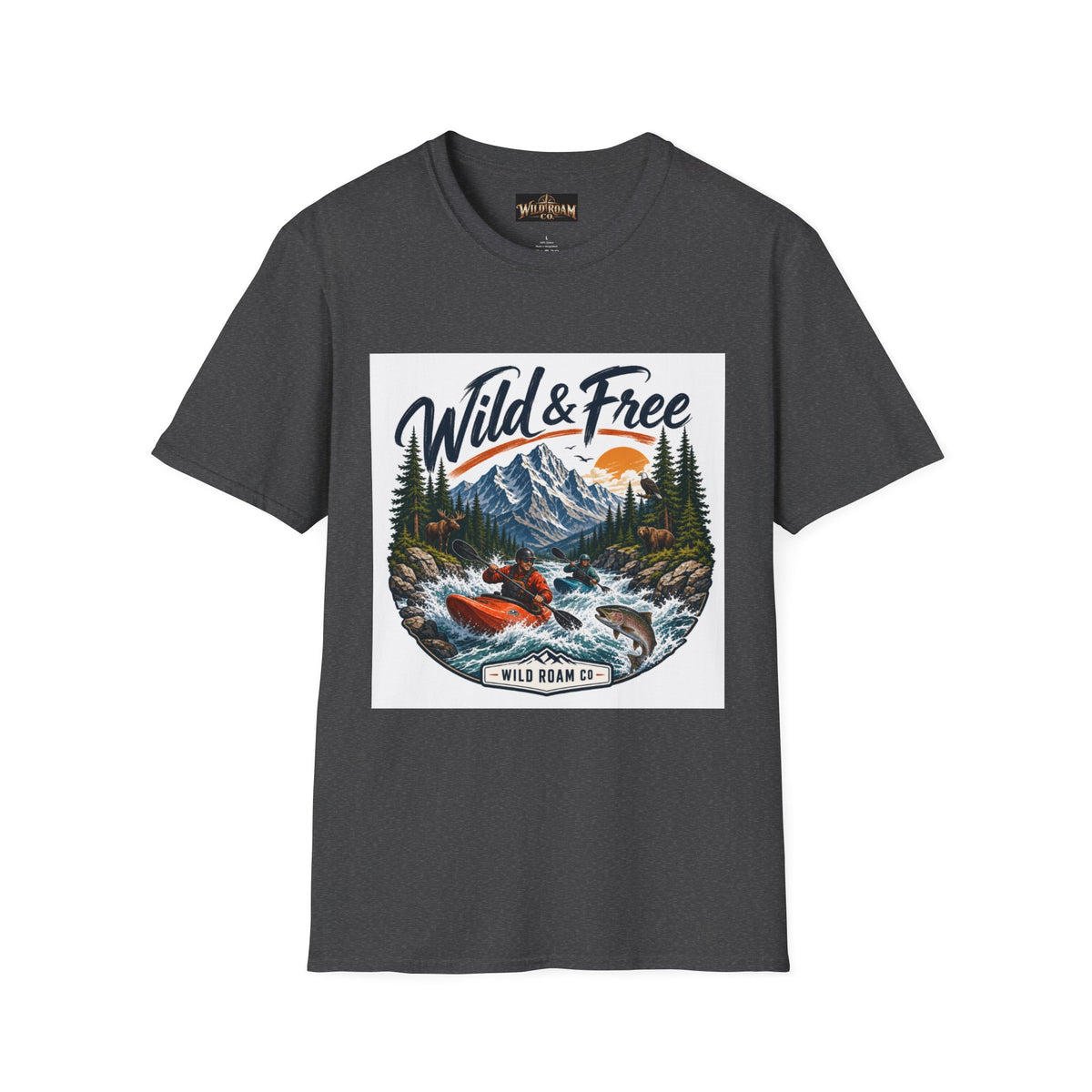 Wild Roam Co. T-Shirt —  Kayak Adventure Graphic Tee
