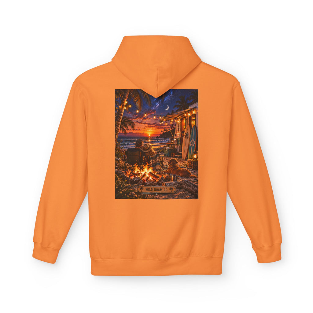 Wild Roam Co Hoodie-- Beach Bonfire Surf Graphic Hoodie