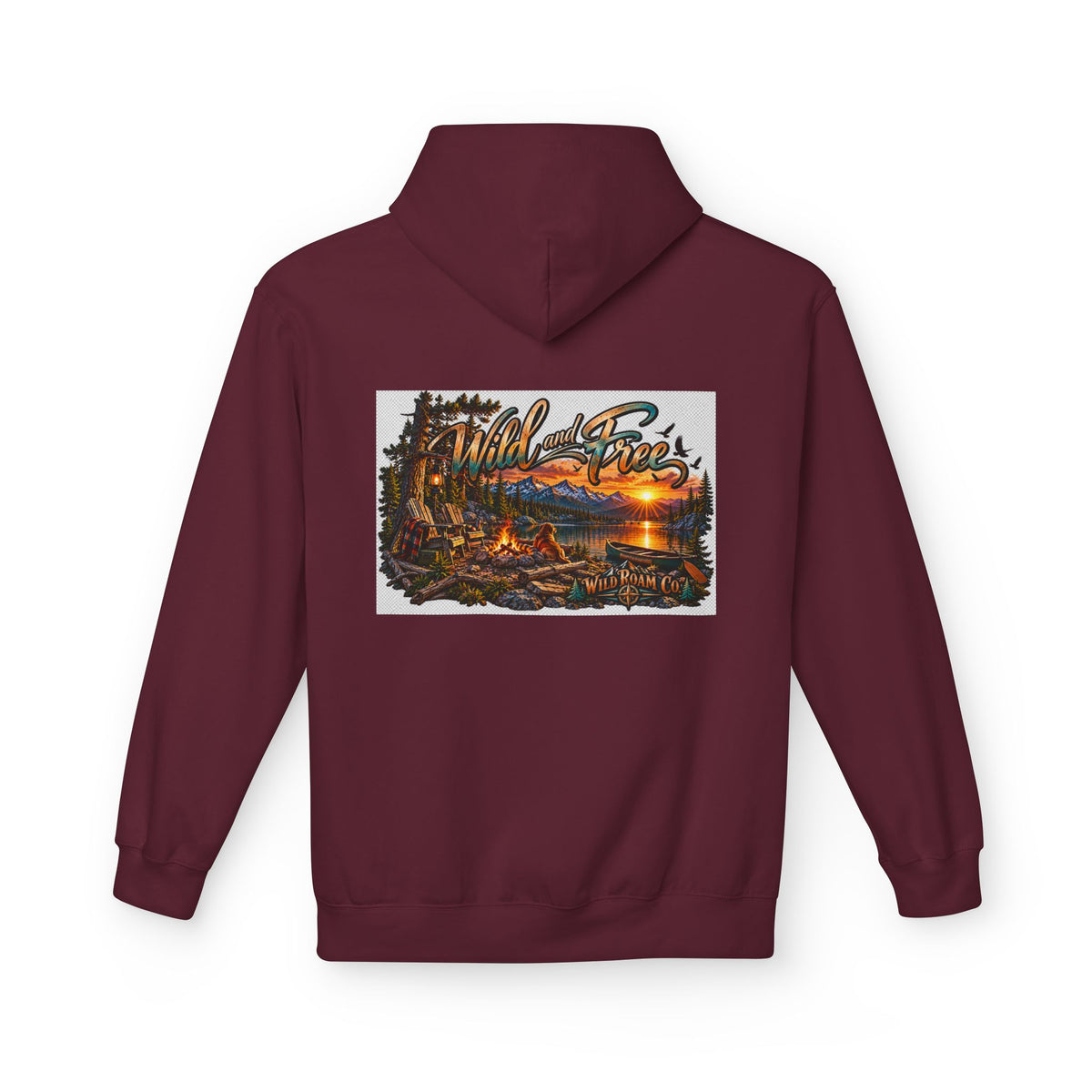 Wild & Free Camping Hoodie — 'Wild & Free to Roam' Outdoor Adventure Pullover