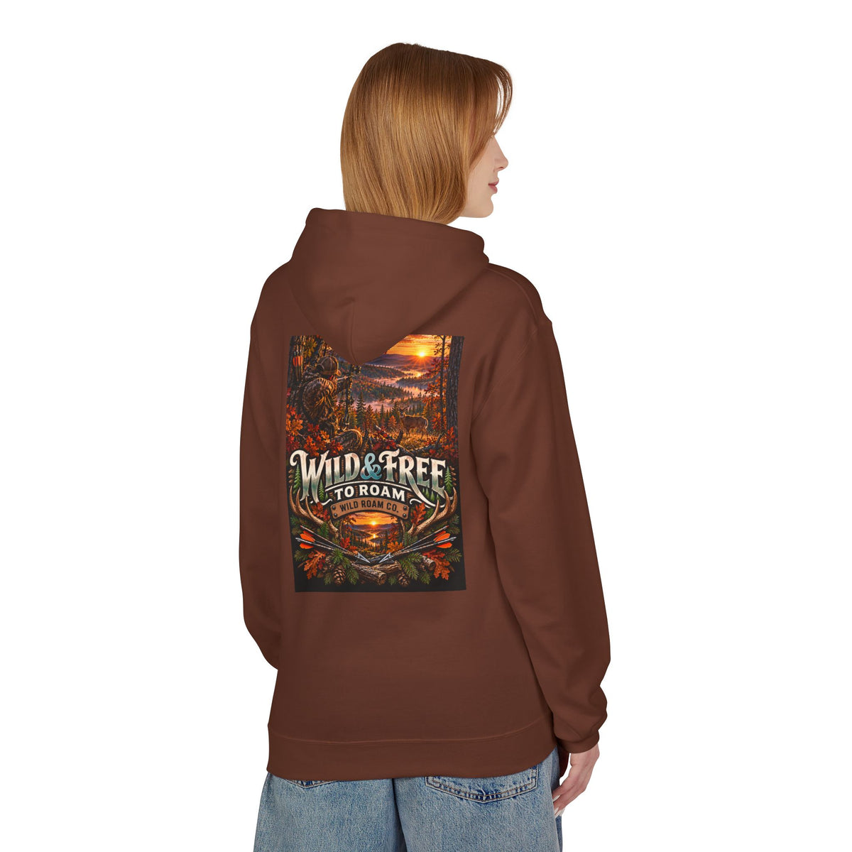 Wild & Free Hoodie — 'Wild & Free To Roam' Outdoor Bow Adventure Pullover