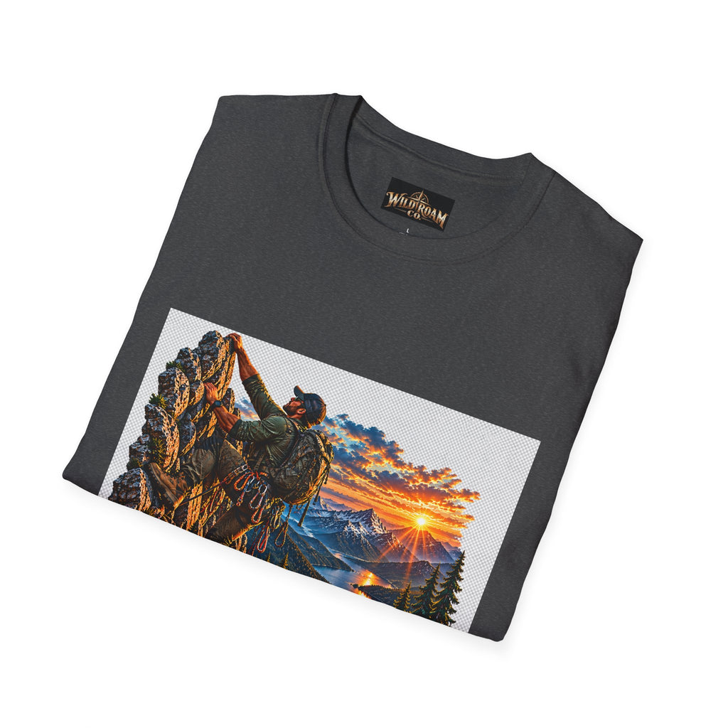 Men's Climber Adventure Graphic T-Shirt — Wild Roam Co. Mountain Climbing Tee