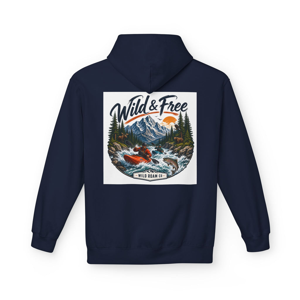 Wild & Free Kayaking Hoodie — Adventure Outdoor Graphic Pullover
