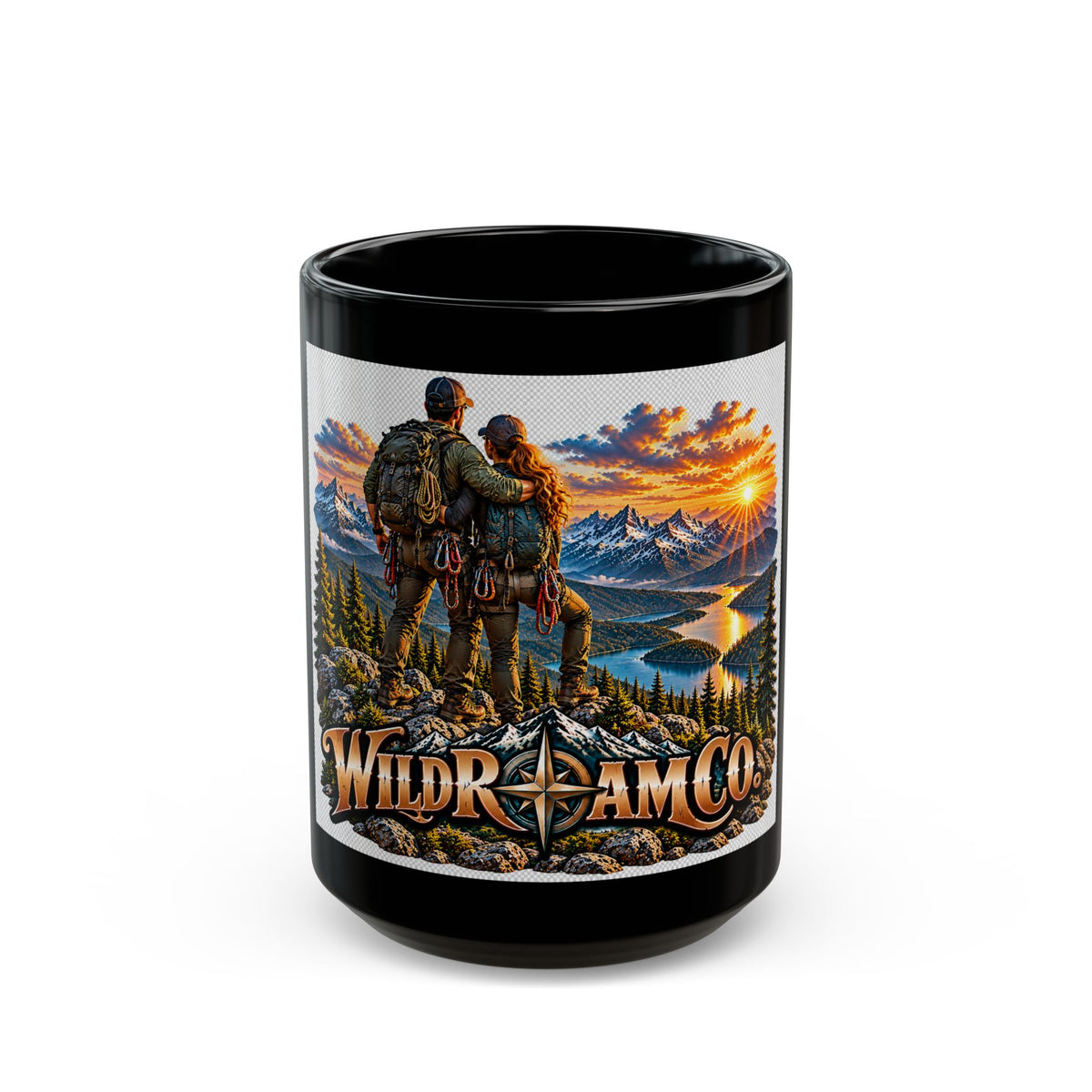 Wild Roam Co. Scenic Peak Mug — Couples Mountain Adventure Coffee Cup