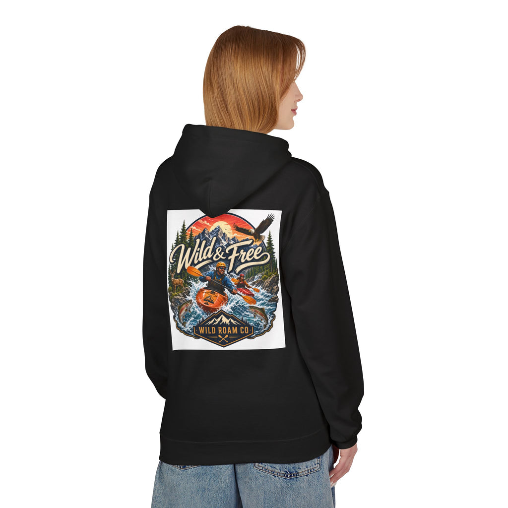 Hoodie — "Wild & Free" Kayak Adventure Pullover