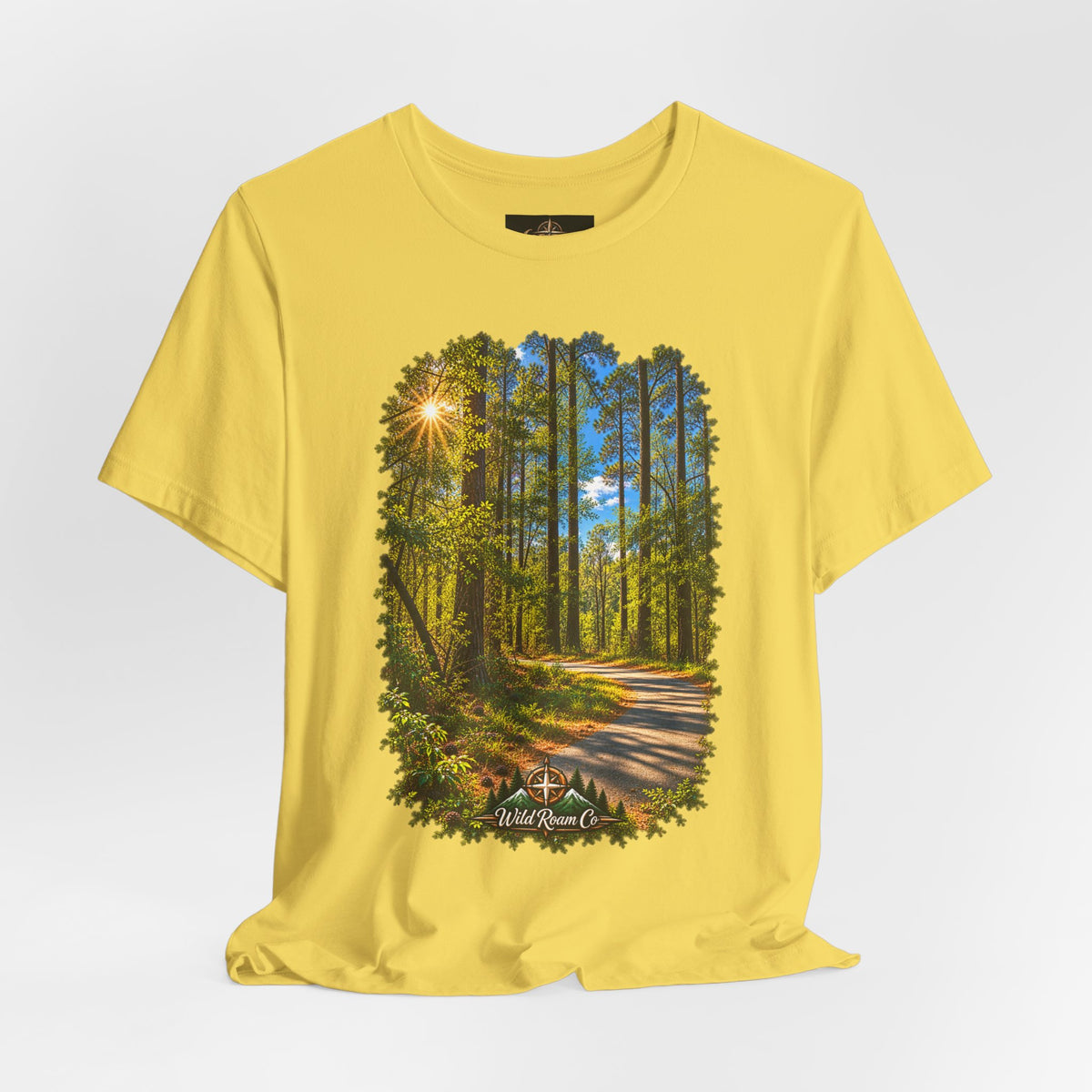 Wild Roam Co Unisex Tee--Matt 7:14 Forest Path