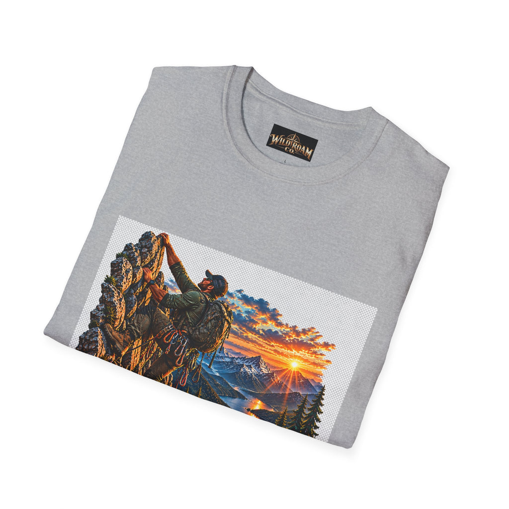 Men's Climber Adventure Graphic T-Shirt — Wild Roam Co. Mountain Climbing Tee