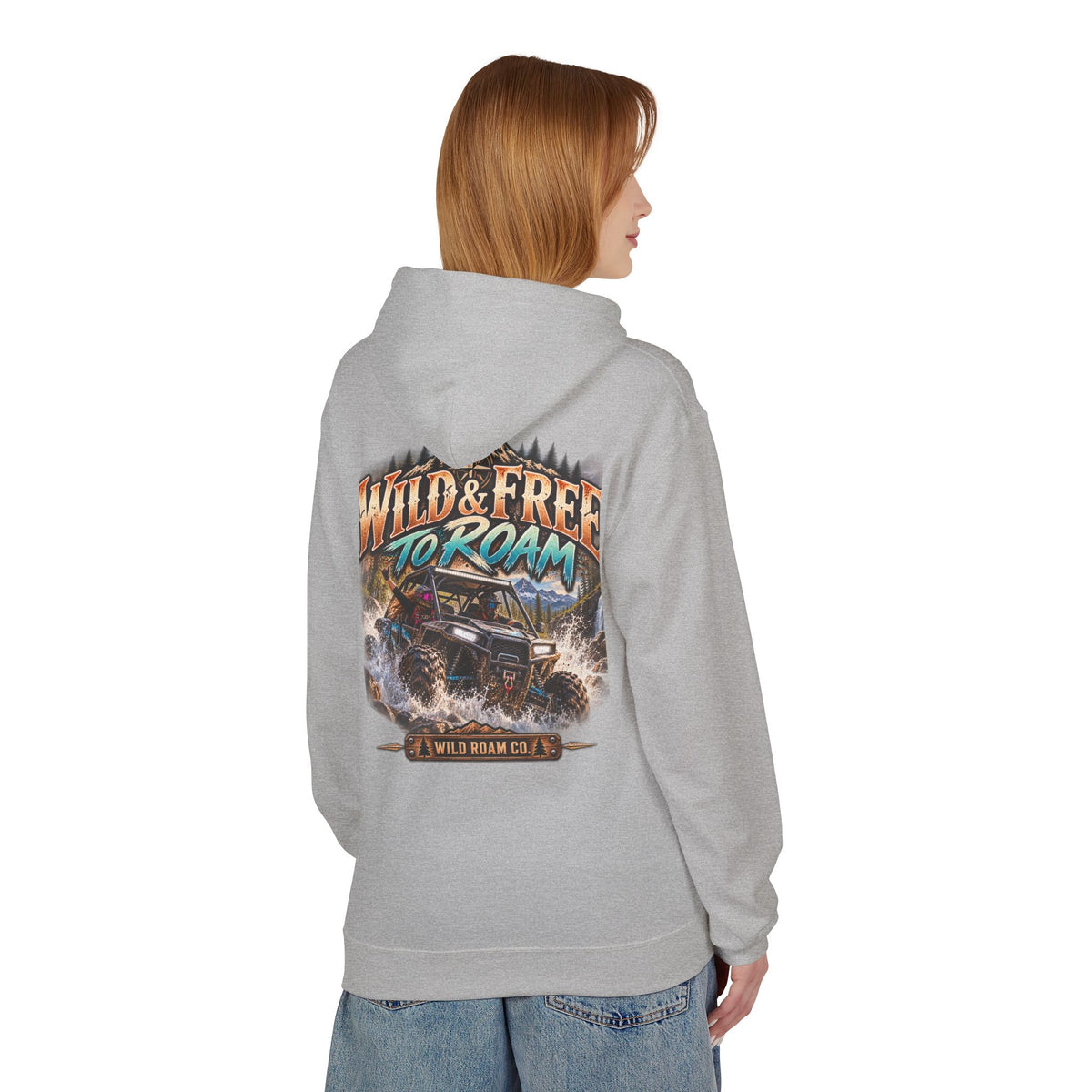 Wild Roam Co. Hoodie — Vintage Outdoor Compass Sunset Pullover