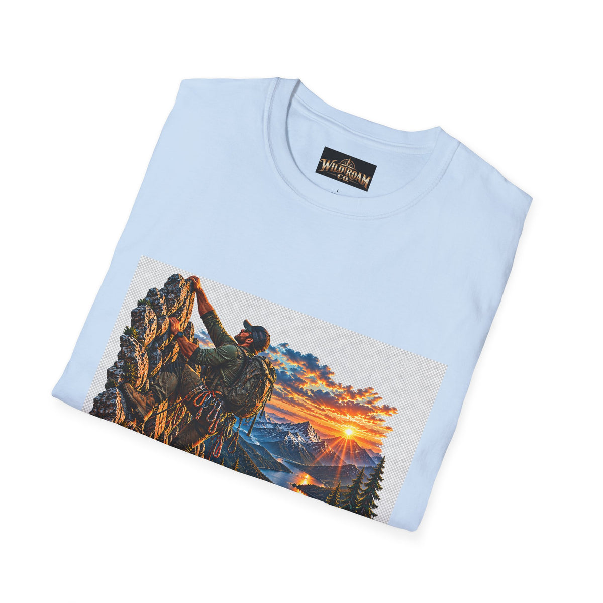 Men's Climber Adventure Graphic T-Shirt — Wild Roam Co. Mountain Climbing Tee