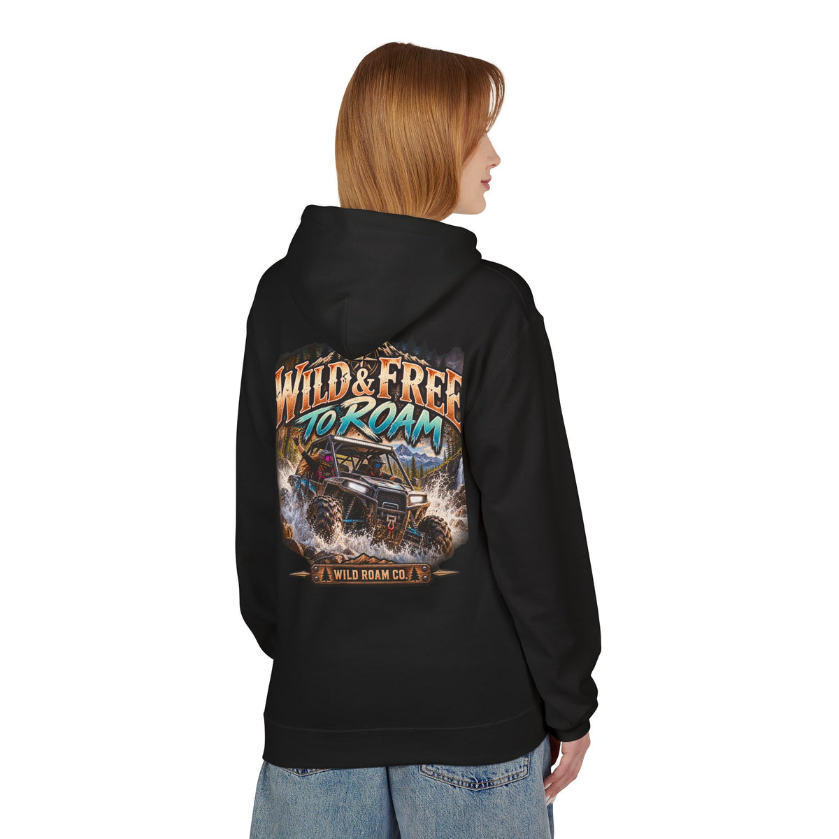 Wild Roam Co. Hoodie — Vintage Outdoor Compass Sunset Pullover