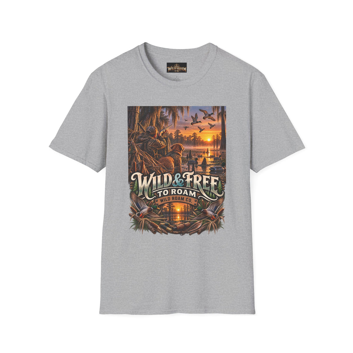Wild & Free to Roam T-Shirt — Vintage Outdoor Sunset Adventure Tee