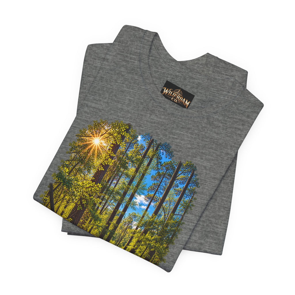 Wild Roam Co Unisex Tee--Matt 7:14 Forest Path