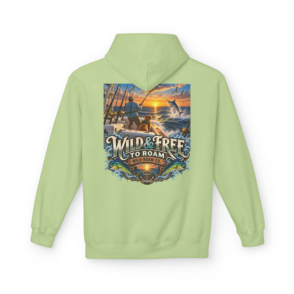 Hoodie - "Wild & Free to Roam" Ocean Angler Adventure Pullover