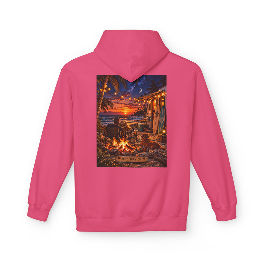 Wild Roam Co Hoodie-- Beach Bonfire Surf Graphic Hoodie