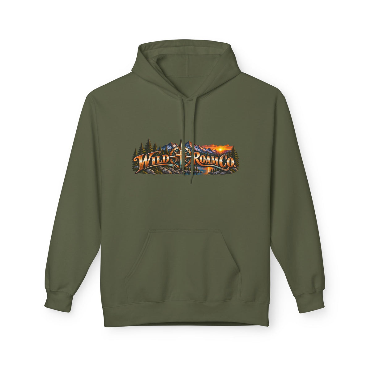 Wild Roam Co Hoodie--Bank Fishing Sunset