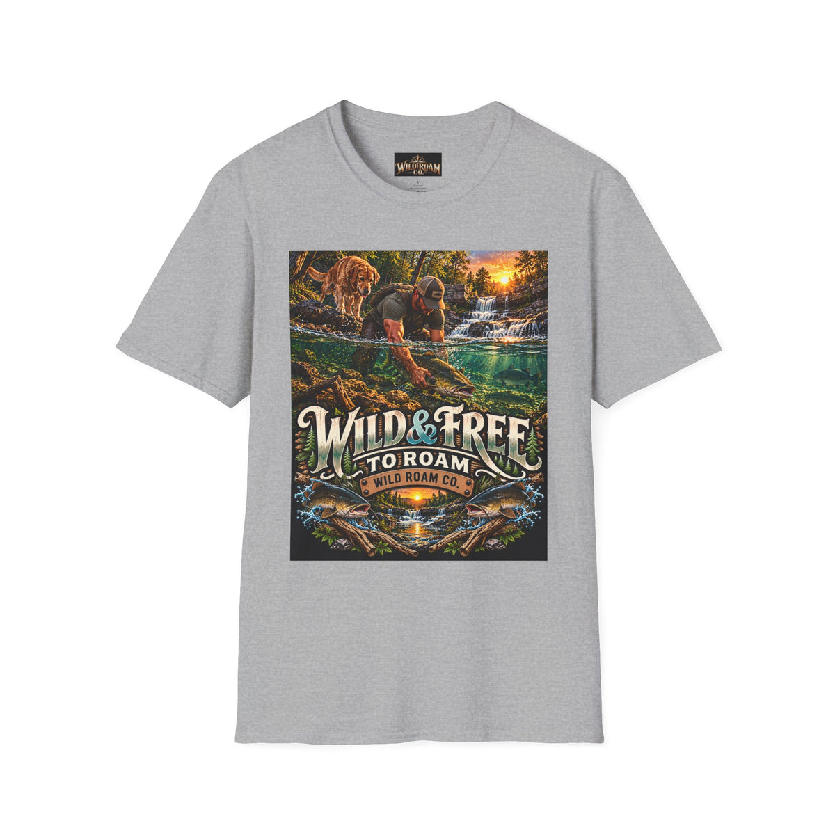 Wild & Free To Roam T-Shirt — Outdoor Fishing Adventure Graphic Tee