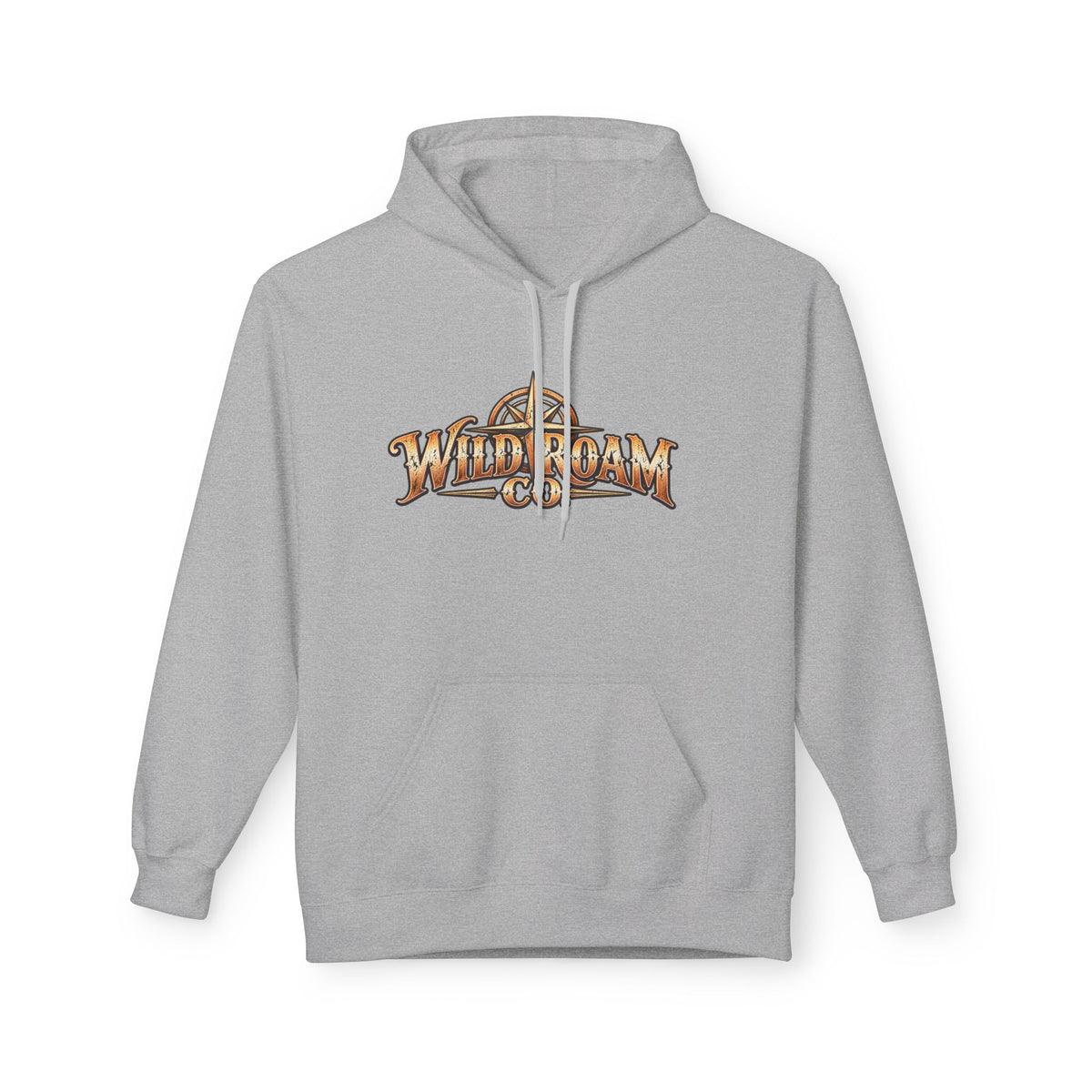 Wild Roam Co. Hoodie — Vintage Outdoor Compass Sunset Pullover