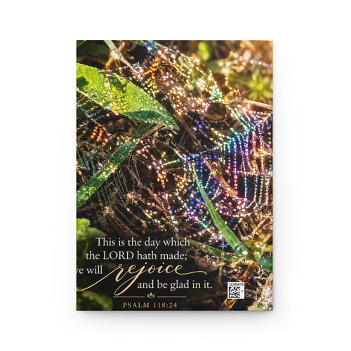 Hardcover Journal — Psalm 118:24 'Rejoice' Inspirational Christian Notebook