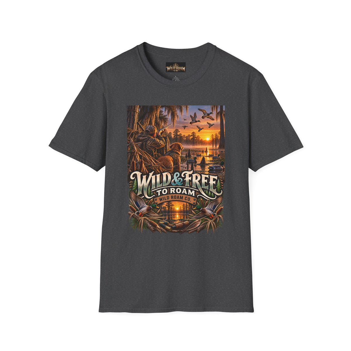Wild & Free to Roam T-Shirt — Vintage Outdoor Sunset Adventure Tee