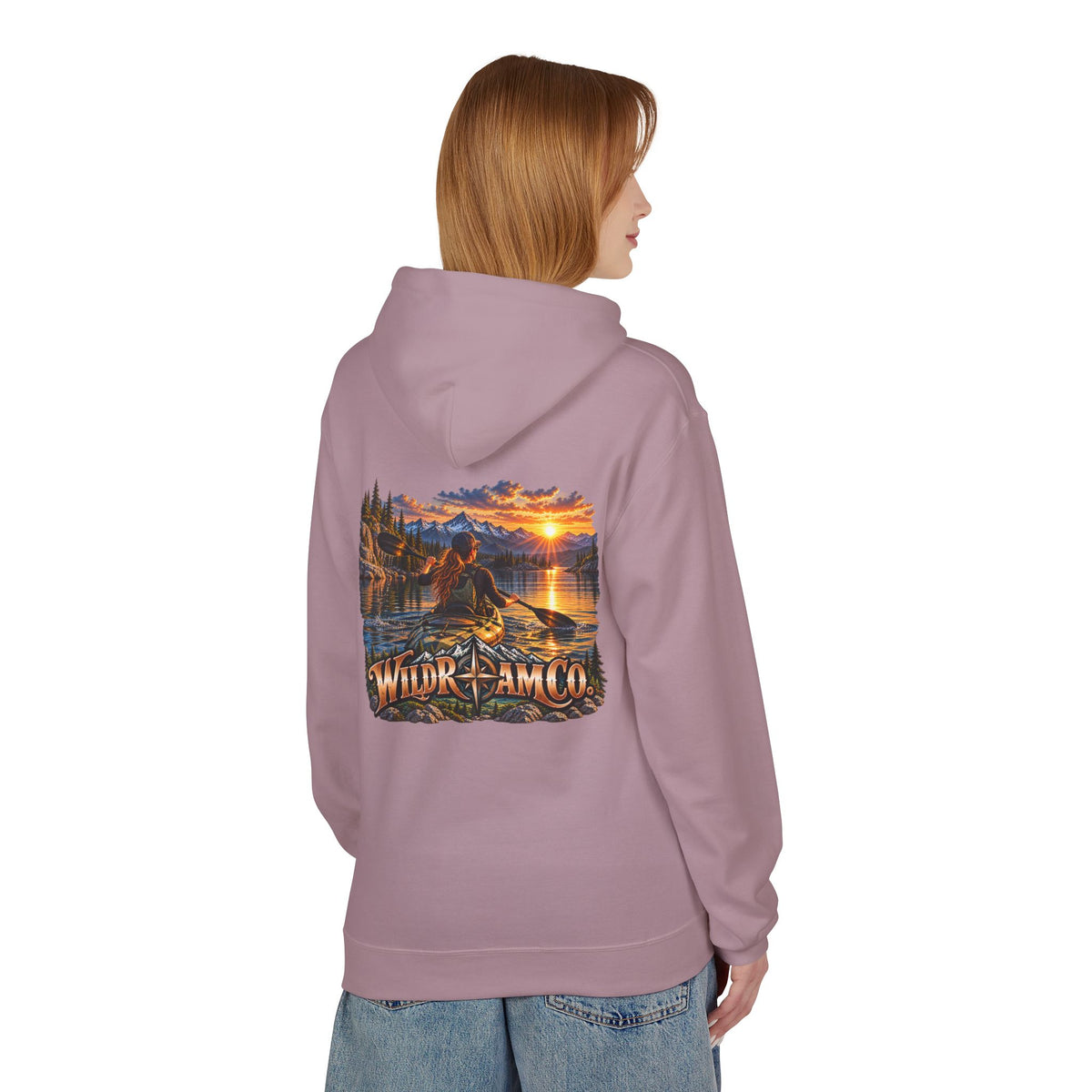 Wild Roam Co. Women's Sunset Kayak Hoodie — Outdoor Adventure Pullover