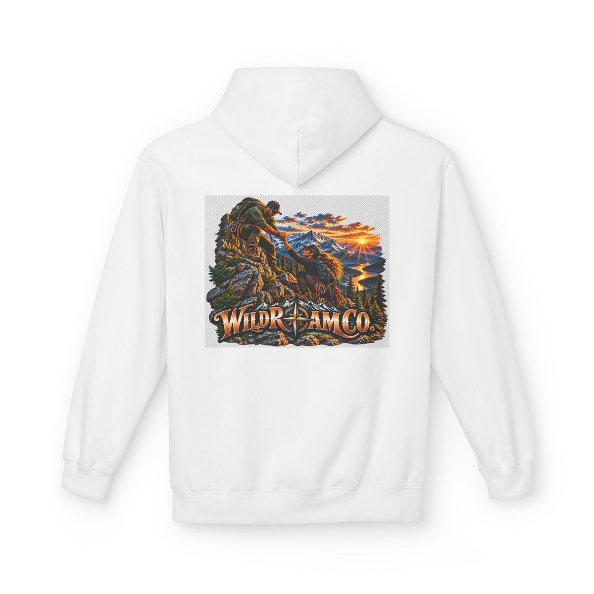 Wild Roam Co. Couple Vintage Mountain Climb Graphic Hoodie