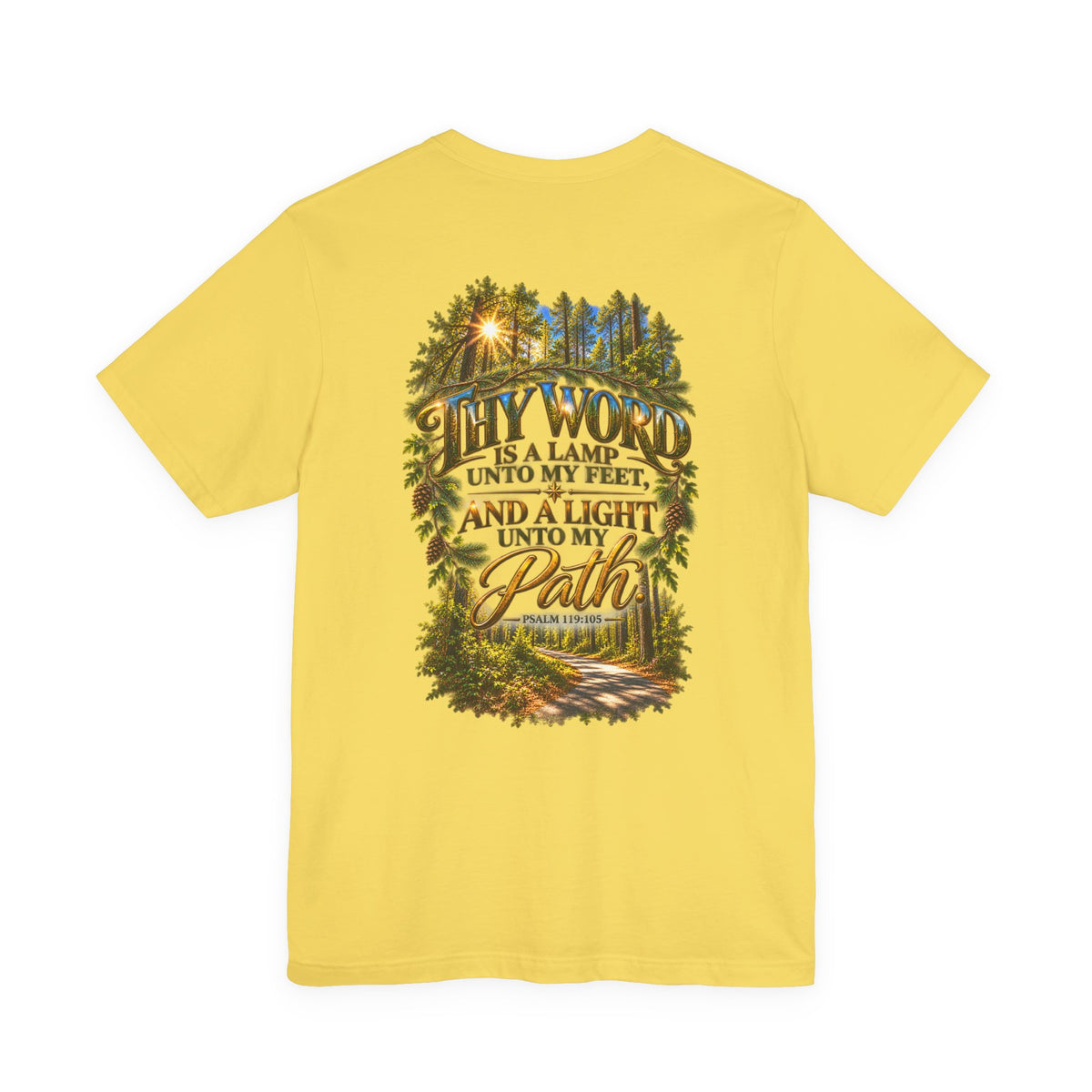 Wild Roam Co Unisex Tee-Psalms 119:105 Nature Path