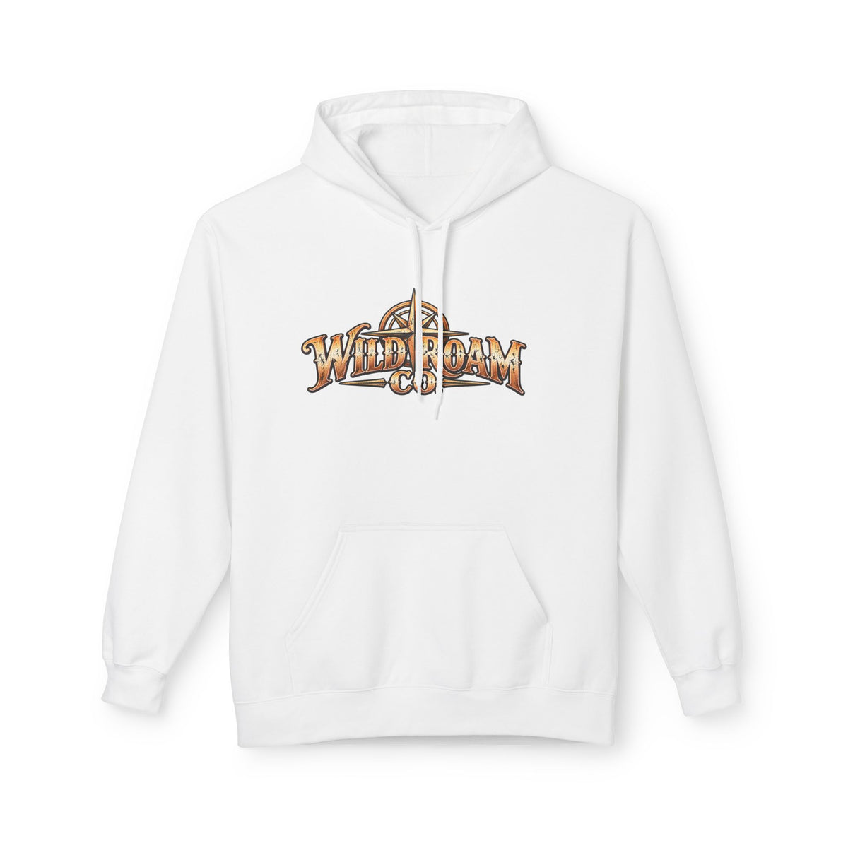Wild Roam Co. Hoodie — Vintage Outdoor Compass Sunset Pullover