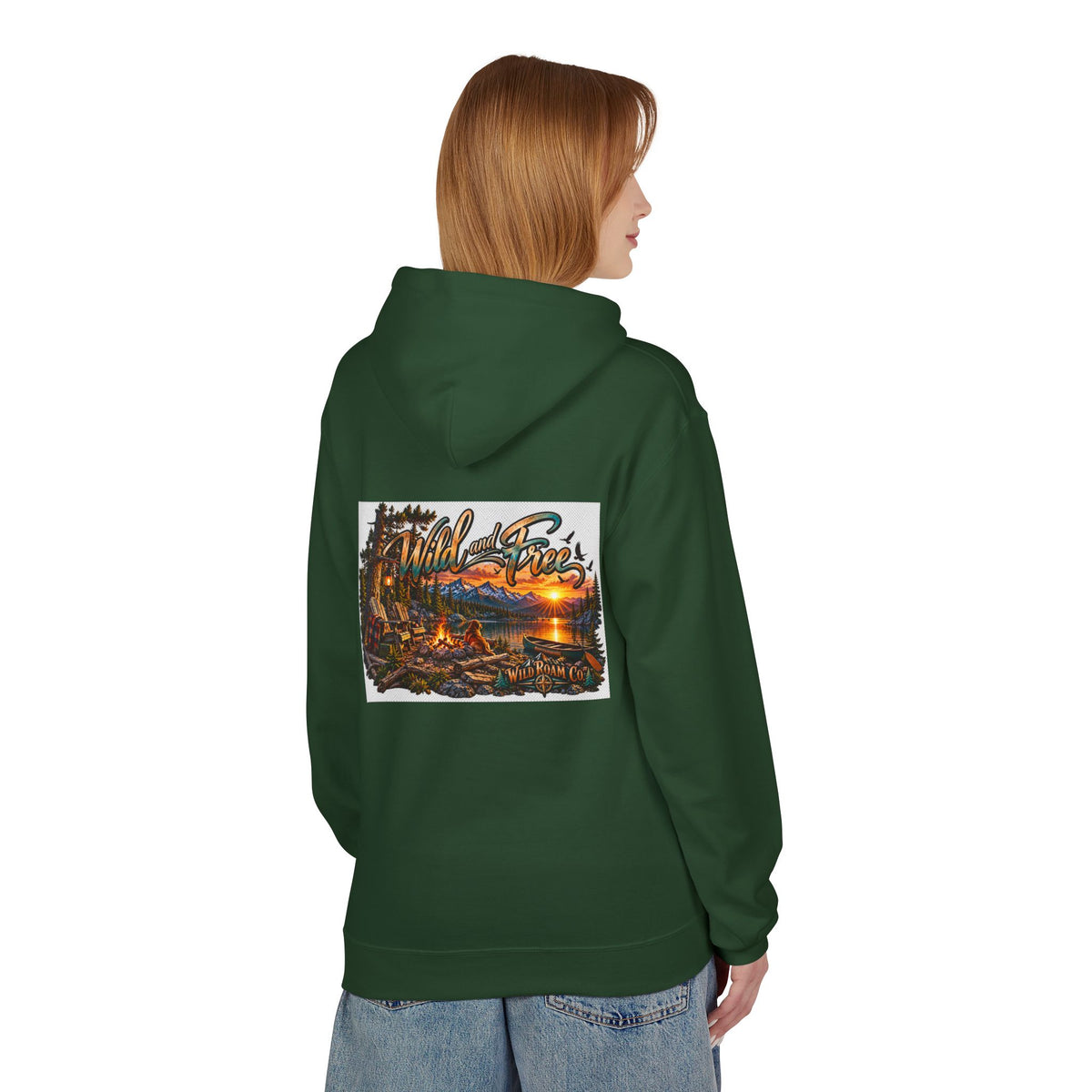 Wild & Free Camping Hoodie — 'Wild & Free to Roam' Outdoor Adventure Pullover