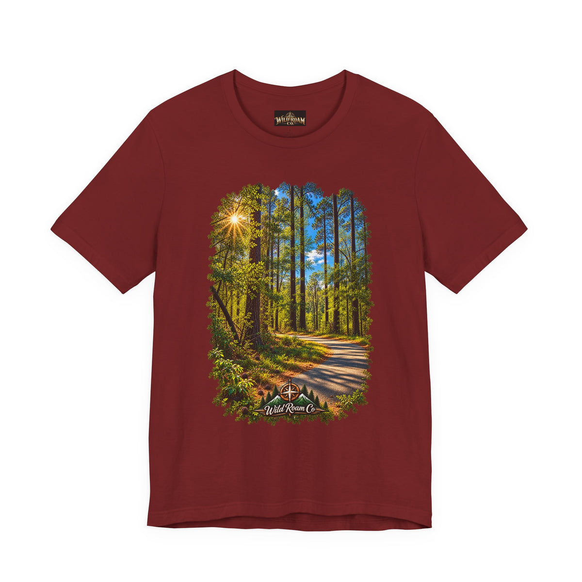 Wild Roam Co Unisex Tee--Matt 7:14 Forest Path