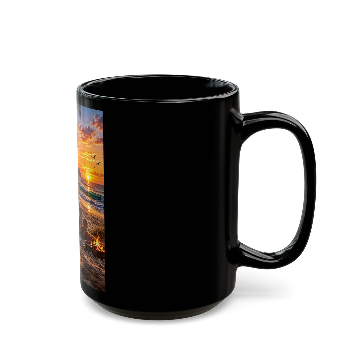 Beach Sunset Coffee Mug – Surf Shack Sunset Scene (11oz & 15oz)