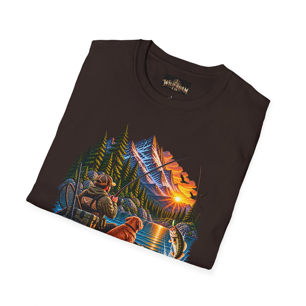 Nature Camping T-Shirt — Mountain Sunset  Lake Scene