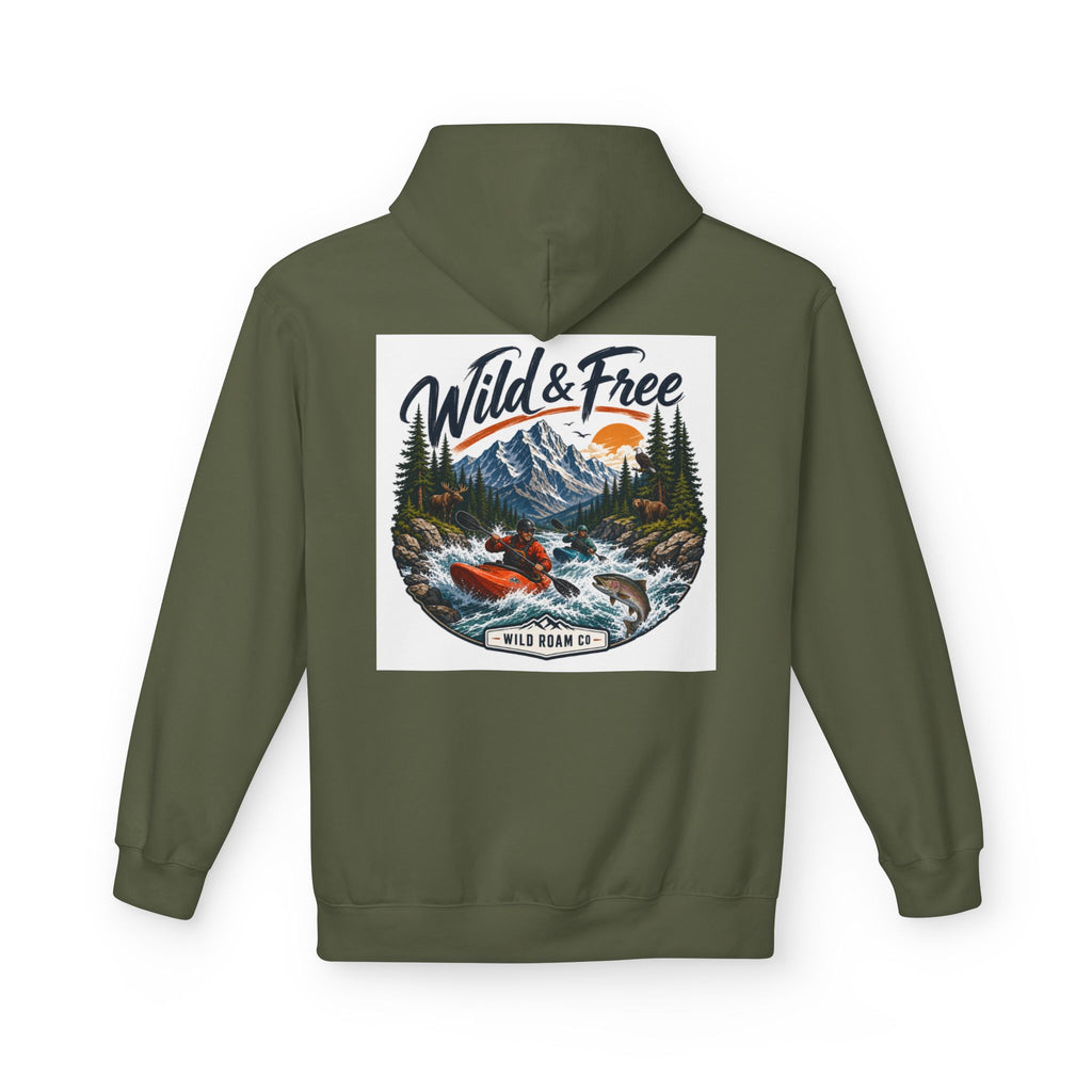 Wild & Free Kayaking Hoodie — Adventure Outdoor Graphic Pullover