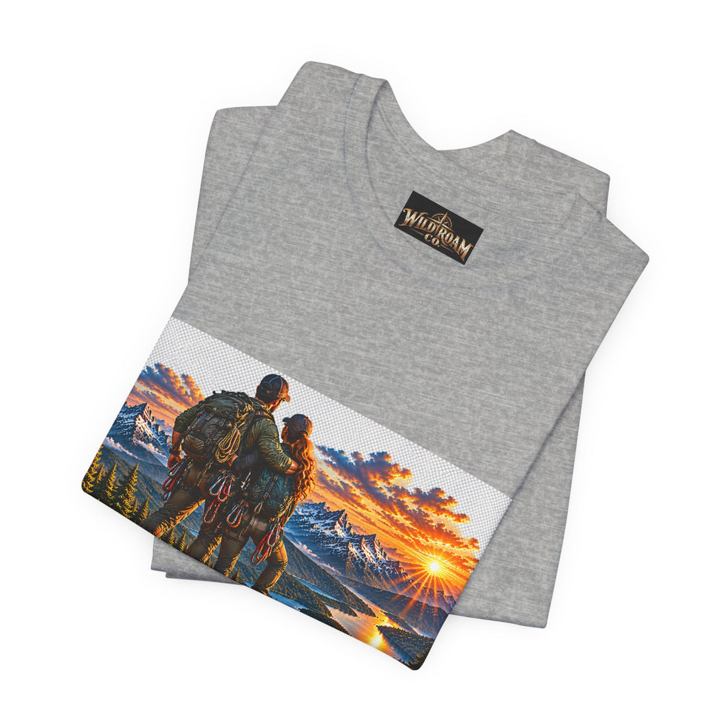Couple Peak View T-Shirt - Wild Roam Co. Scenic Sunset Hiking Tee