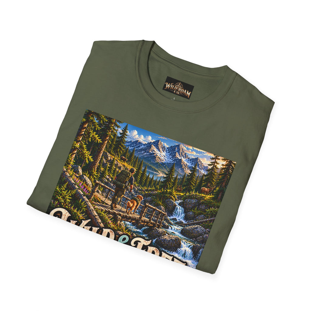 Wild & Free To Roam T-Shirt — Vintage Mountain Nature Graphic Tee