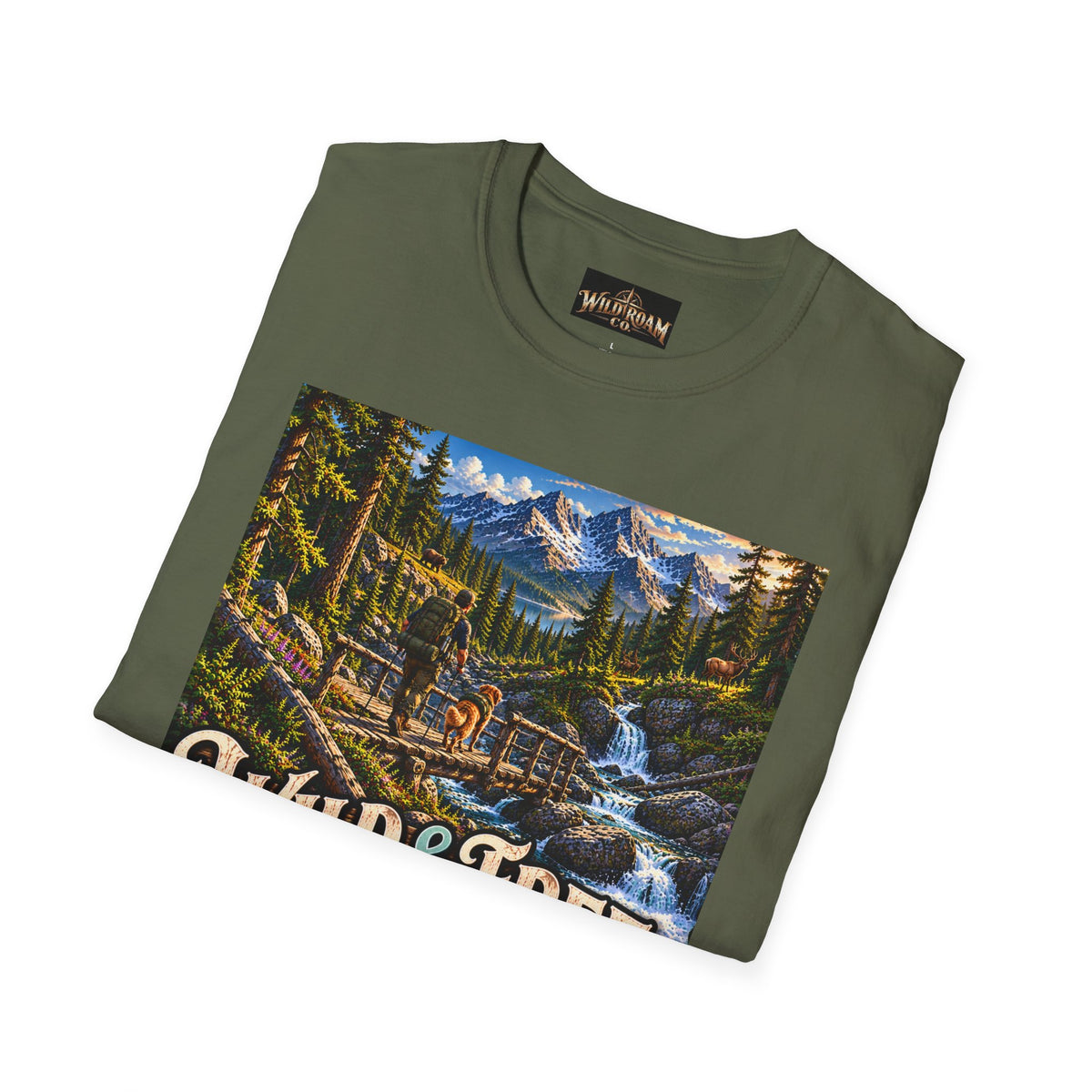Wild & Free To Roam T-Shirt — Vintage Mountain Nature Graphic Tee