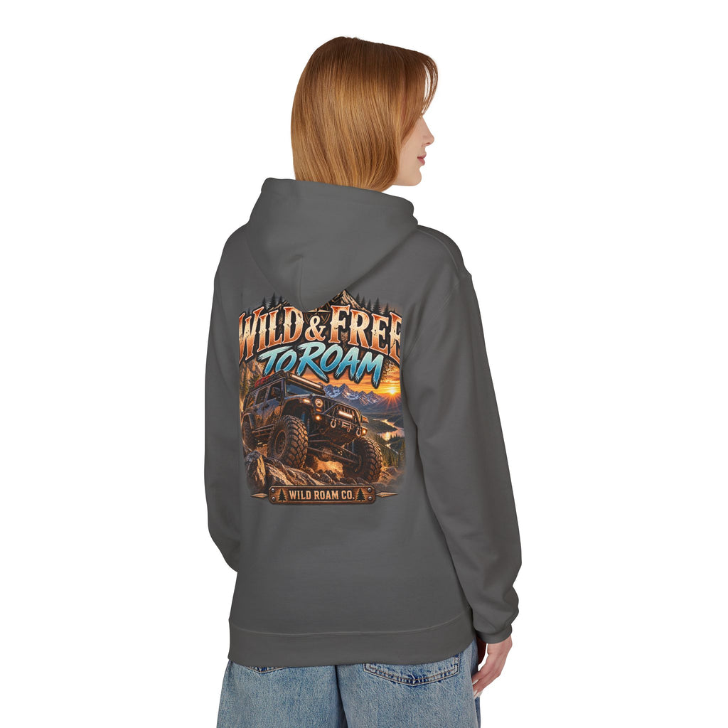 Roam Wild Off‑Road Hoodie – "Wild & Free to Roam" 4x4 Adventure Pullover