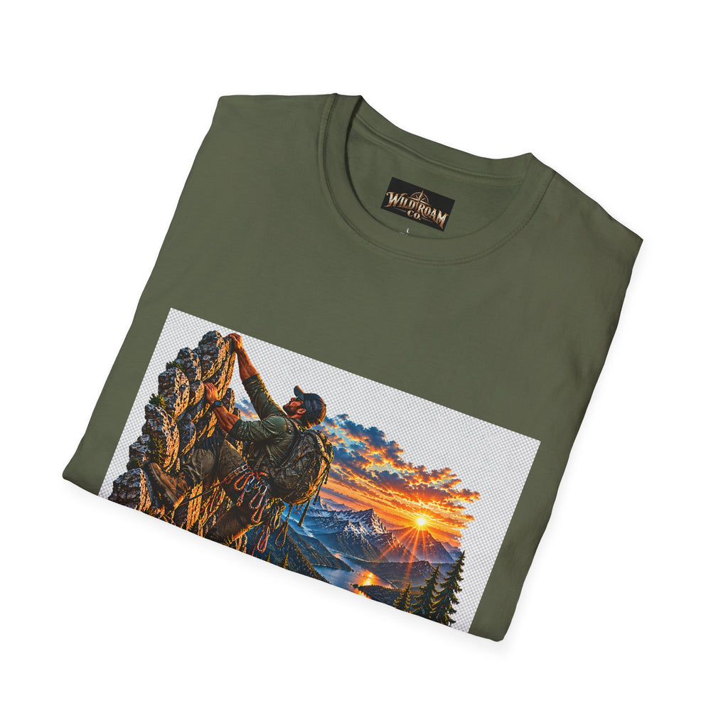 Men's Climber Adventure Graphic T-Shirt — Wild Roam Co. Mountain Climbing Tee