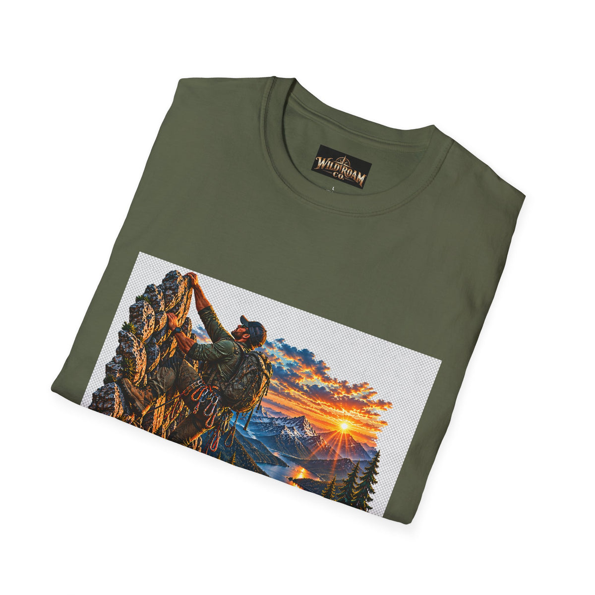 Men's Climber Adventure Graphic T-Shirt — Wild Roam Co. Mountain Climbing Tee