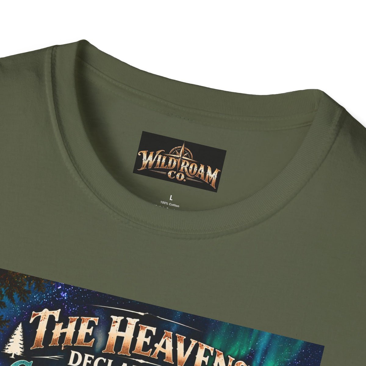 Men's Christian Campfire T-Shirt — "The Heavens Declare the Glory of God" Scenic Faith Tee