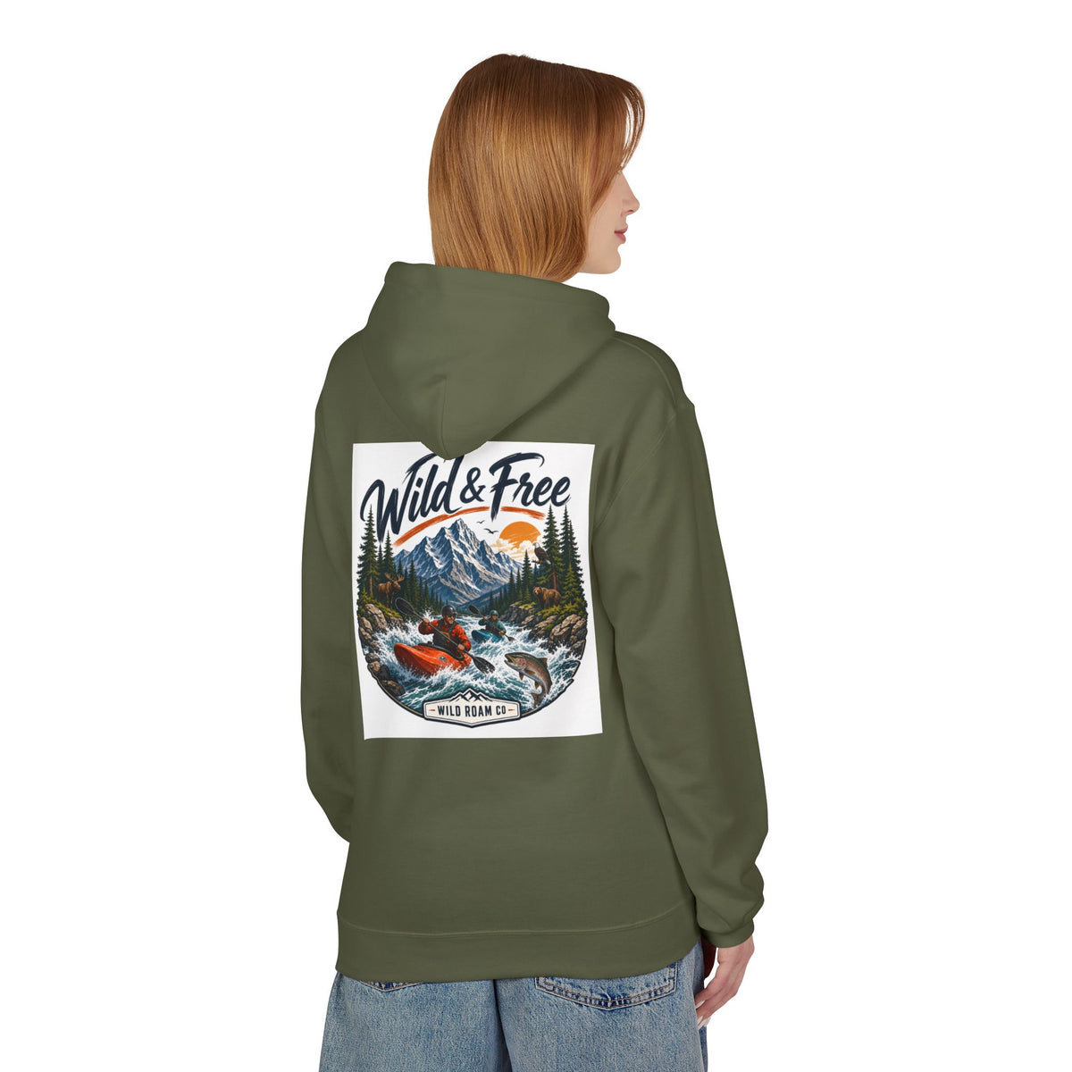 Wild & Free Kayaking Hoodie — Adventure Outdoor Graphic Pullover