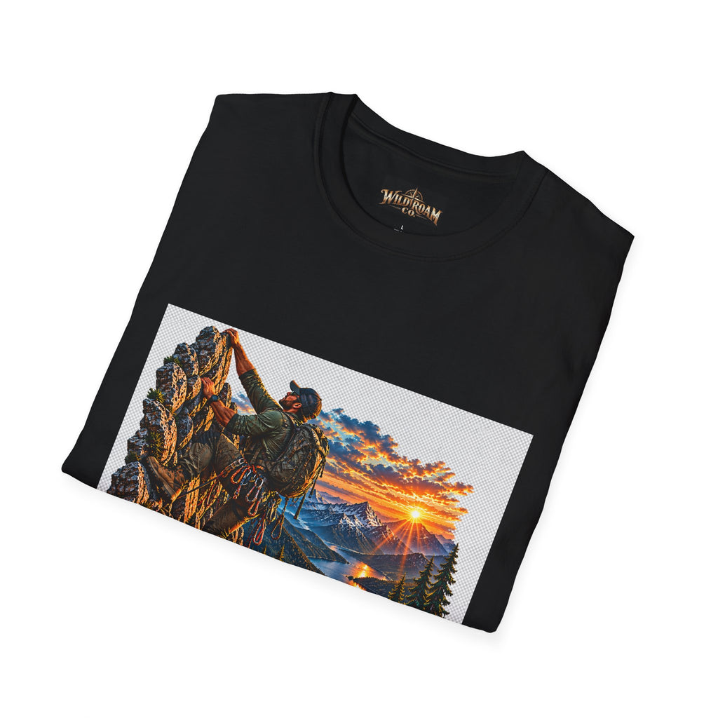Men's Climber Adventure Graphic T-Shirt — Wild Roam Co. Mountain Climbing Tee