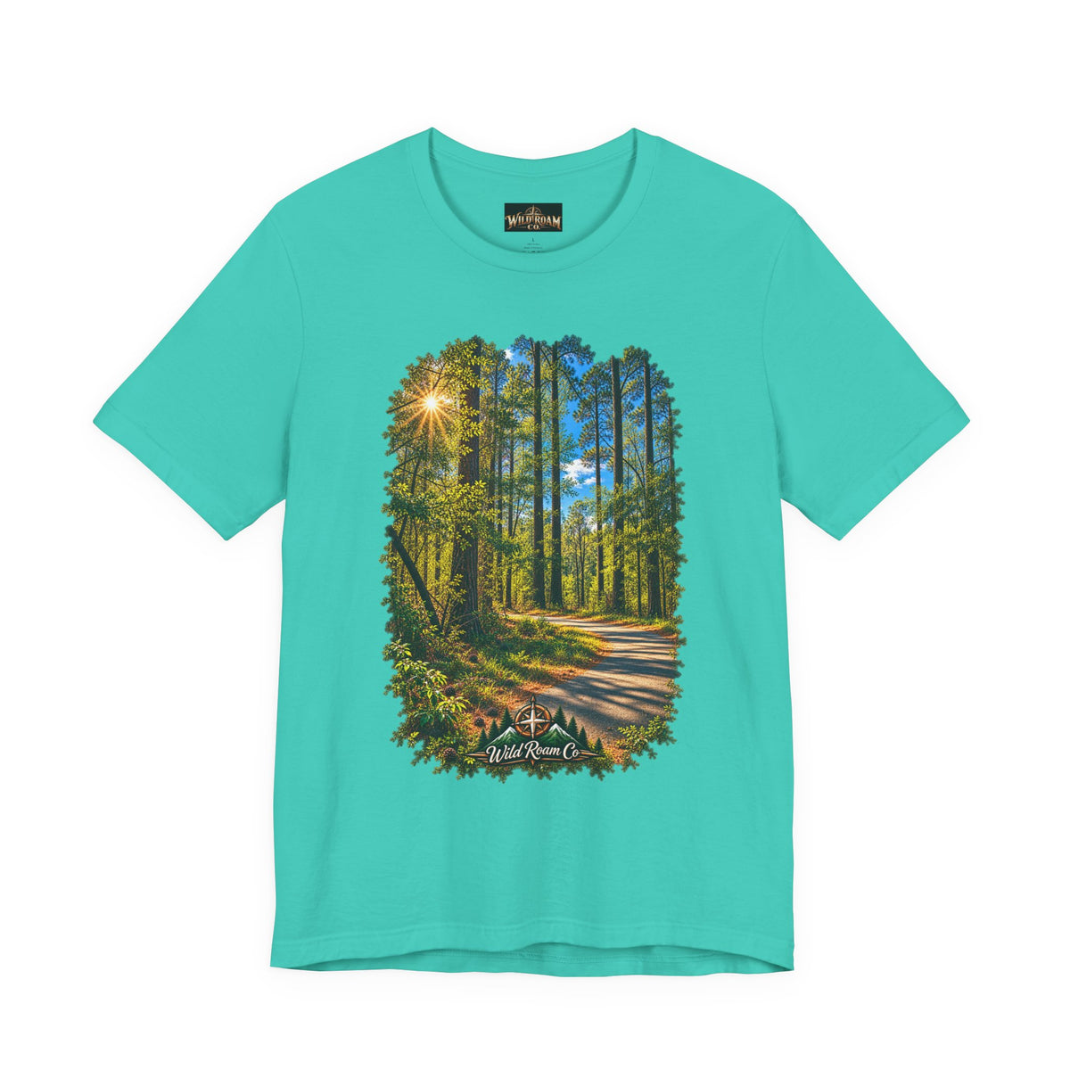 Wild Roam Co Unisex Tee--Matt 7:14 Forest Path