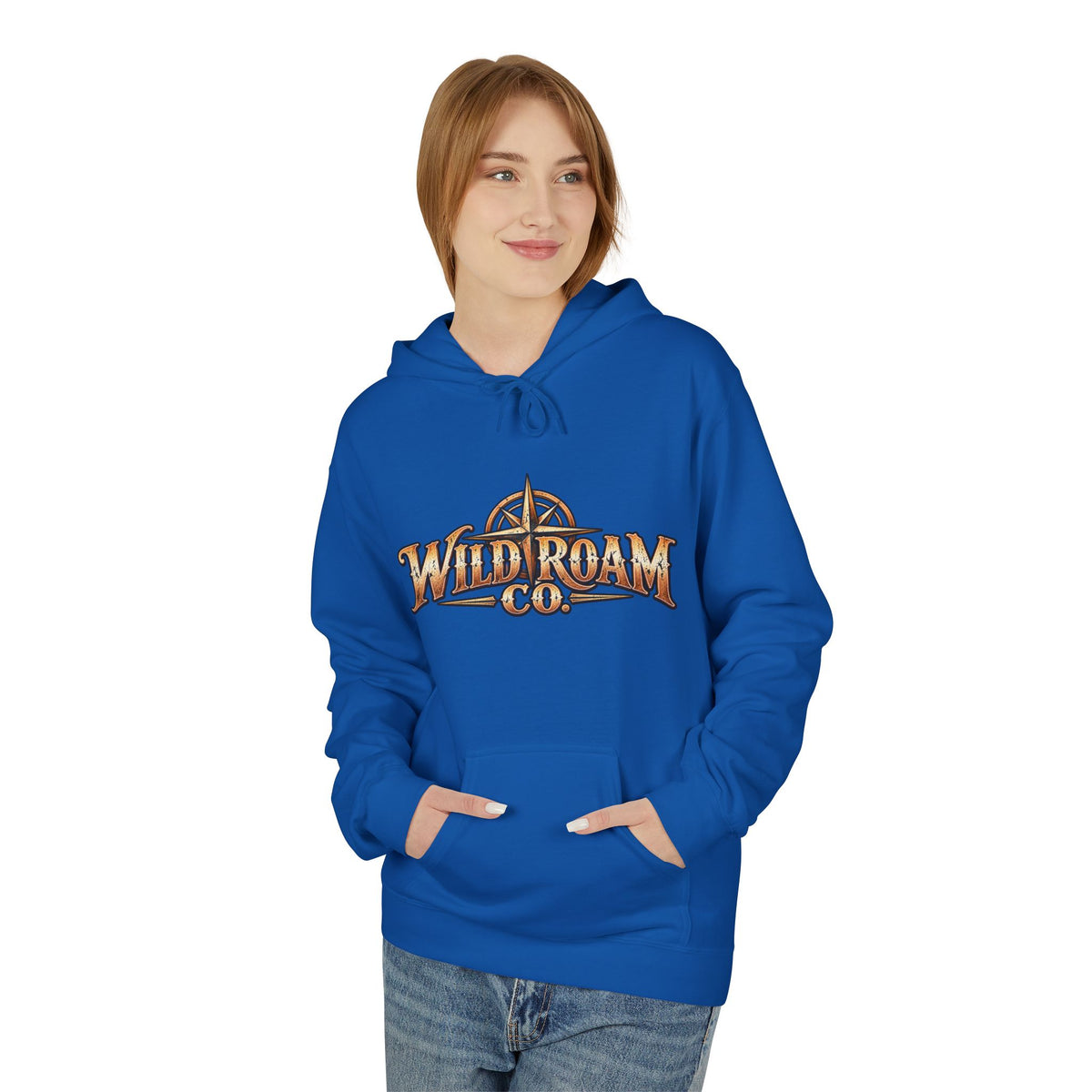 Wild Roam Co Hoodie — "Wild & Free to Roam" Camping Adventure Pullover