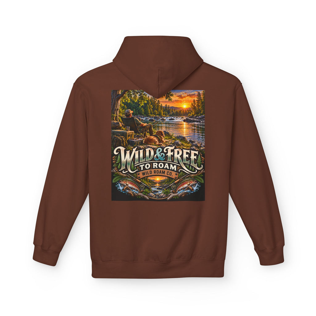 Wild Roam Co Hoodie--Bank Fishing Sunset