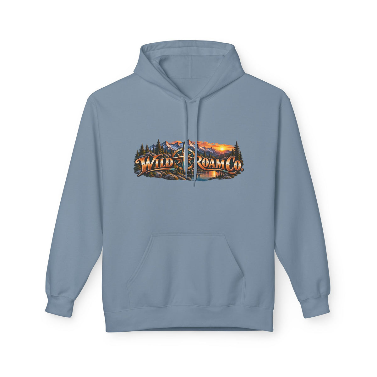 Men's Wilderness Campfire Hoodie — "The Heavens Declare" Scenic Christian Adventure Pullover