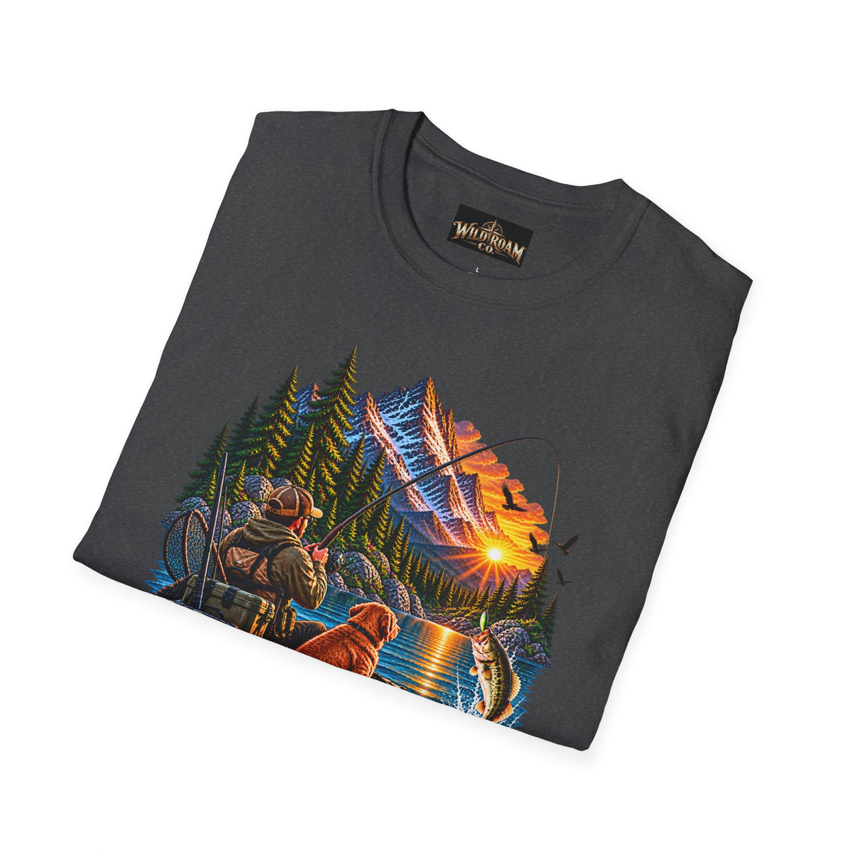 Nature Camping T-Shirt — Mountain Sunset  Lake Scene
