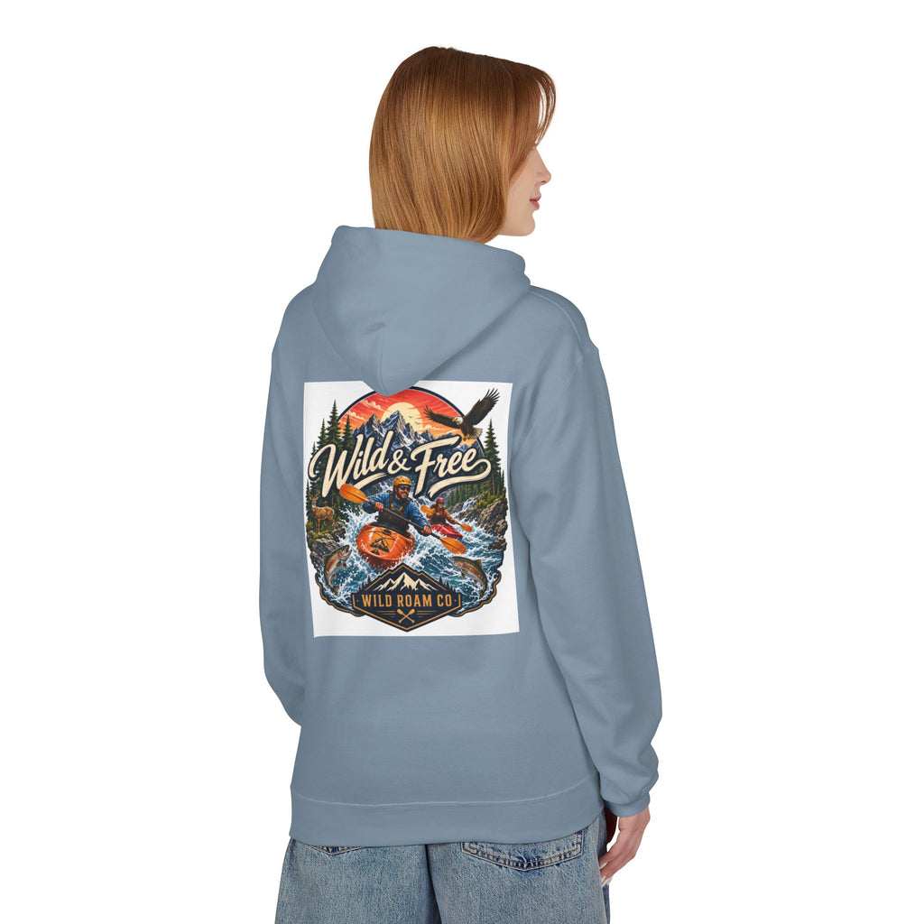 Hoodie — "Wild & Free" Kayak Adventure Pullover
